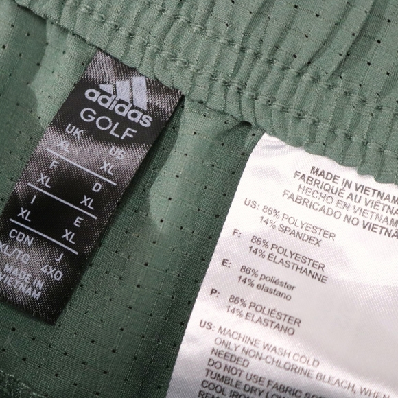 Adidas Golf Short Men Extra Large Green Woven Range Lightweight Breathable - Picture 4 of 7